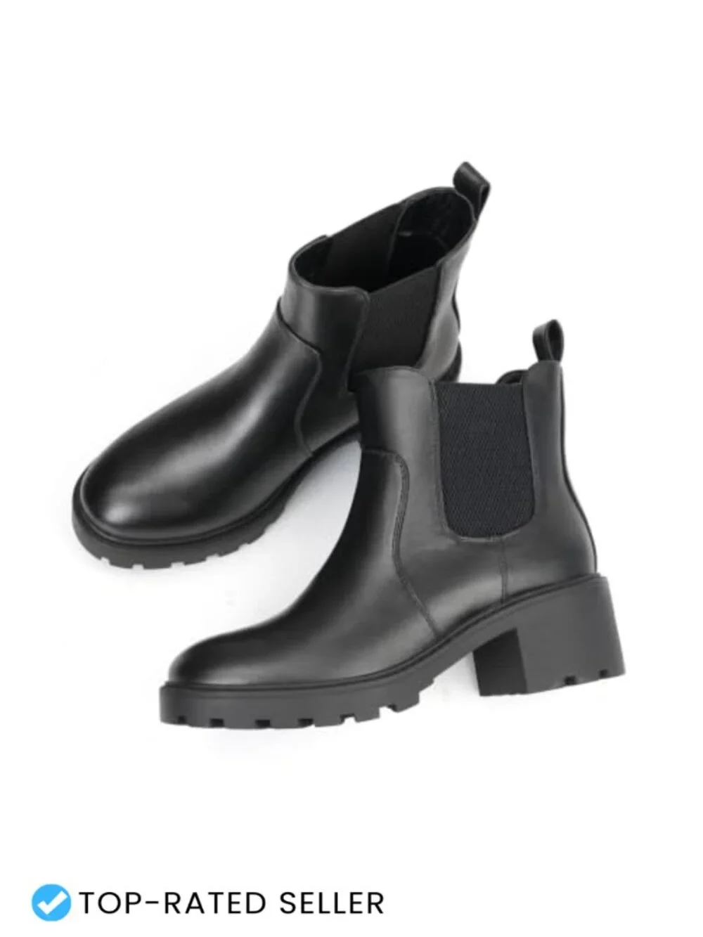Women's Platform Chelsea Ankle Boots Chunky Heel Lug Sole Slip-On